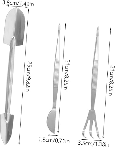 Miniatura 7 de IWOWHERO 1 juego de herramientas de bonsái pinzas para plantas, pinzas para rastrillo de jardín bonsái, herramientas de jardinería para bonsái,