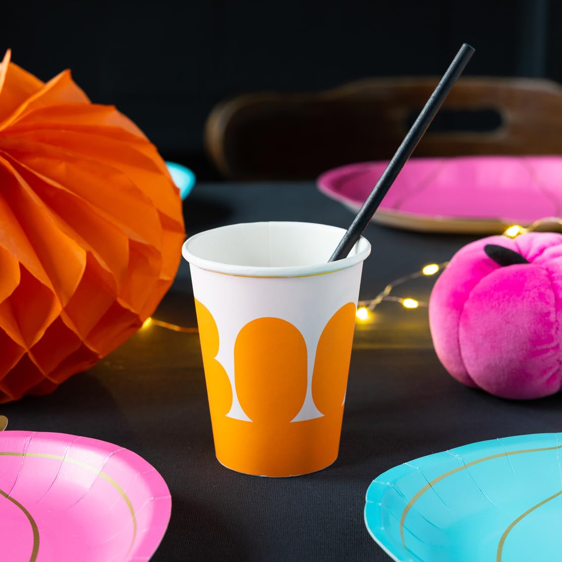 8 x Recyclable Halloween Disposable Paper Cups - | Eco-Friendly and Leakproof Quality Disposable Drinkware Perfect for Your Spooky Gatherings"