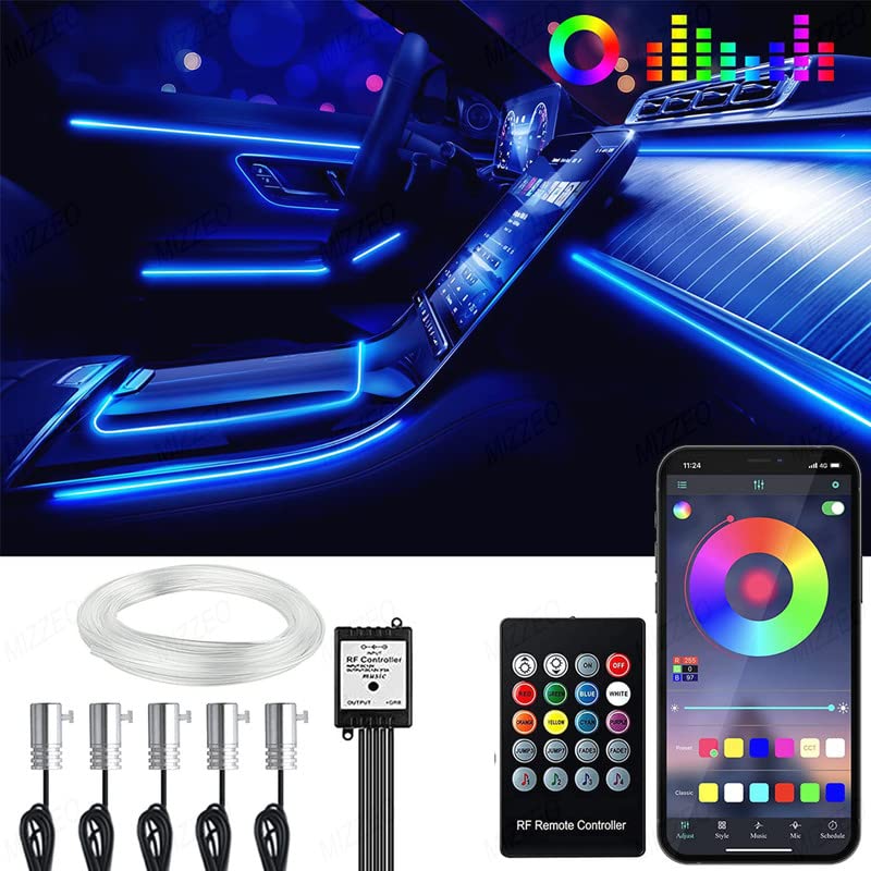 MIZZEO Interior Car LED Strip Lights with APP access and Remote