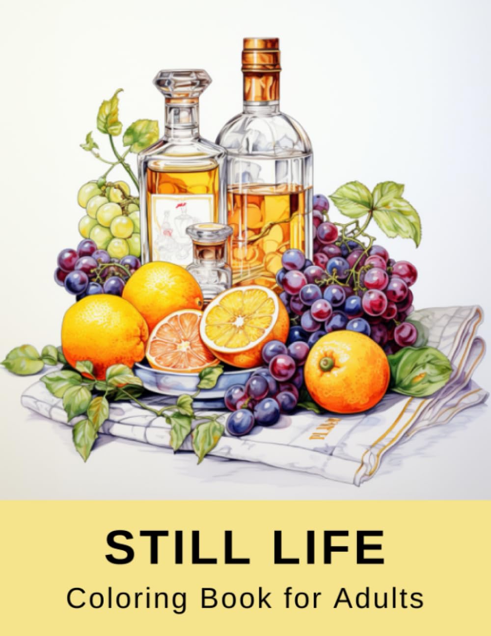 Still Life Coloring Book for Adults: 40 Pages of Varied Realistic Still Lifes