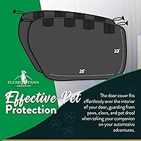 Vista 4 de Plush Paws Products Protector de puerta de automóvil de alta calidad, lavable e impermeable, cubierta interior para automóvil, camión y SUV