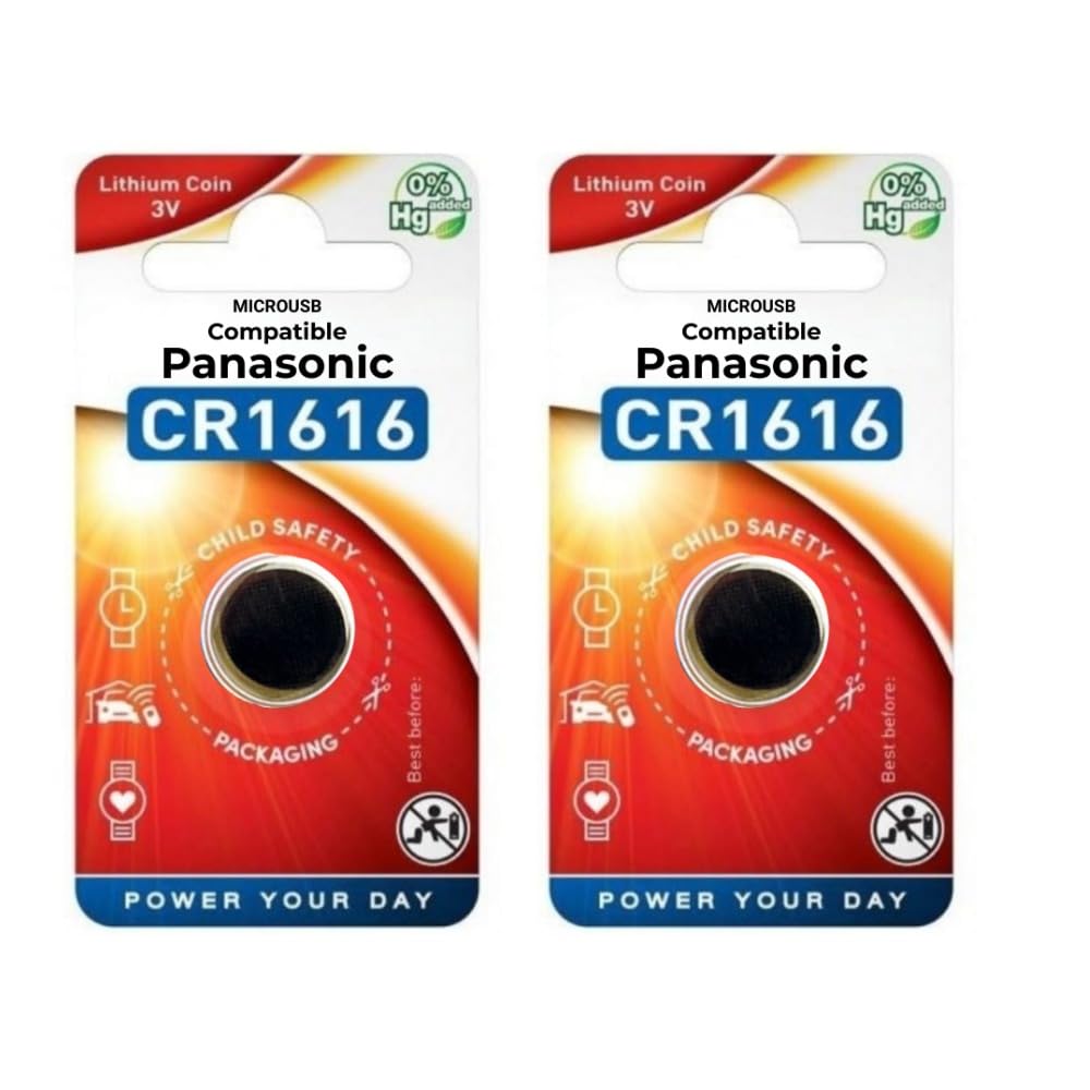 MICROUSB Compatible with Panasonic Lithium Coin Battery 3v - Provide Long Lasting Power in a Variety of Devices,from keyless-Entry fobs to Toys (CR1616, 2 Pc)-image-39