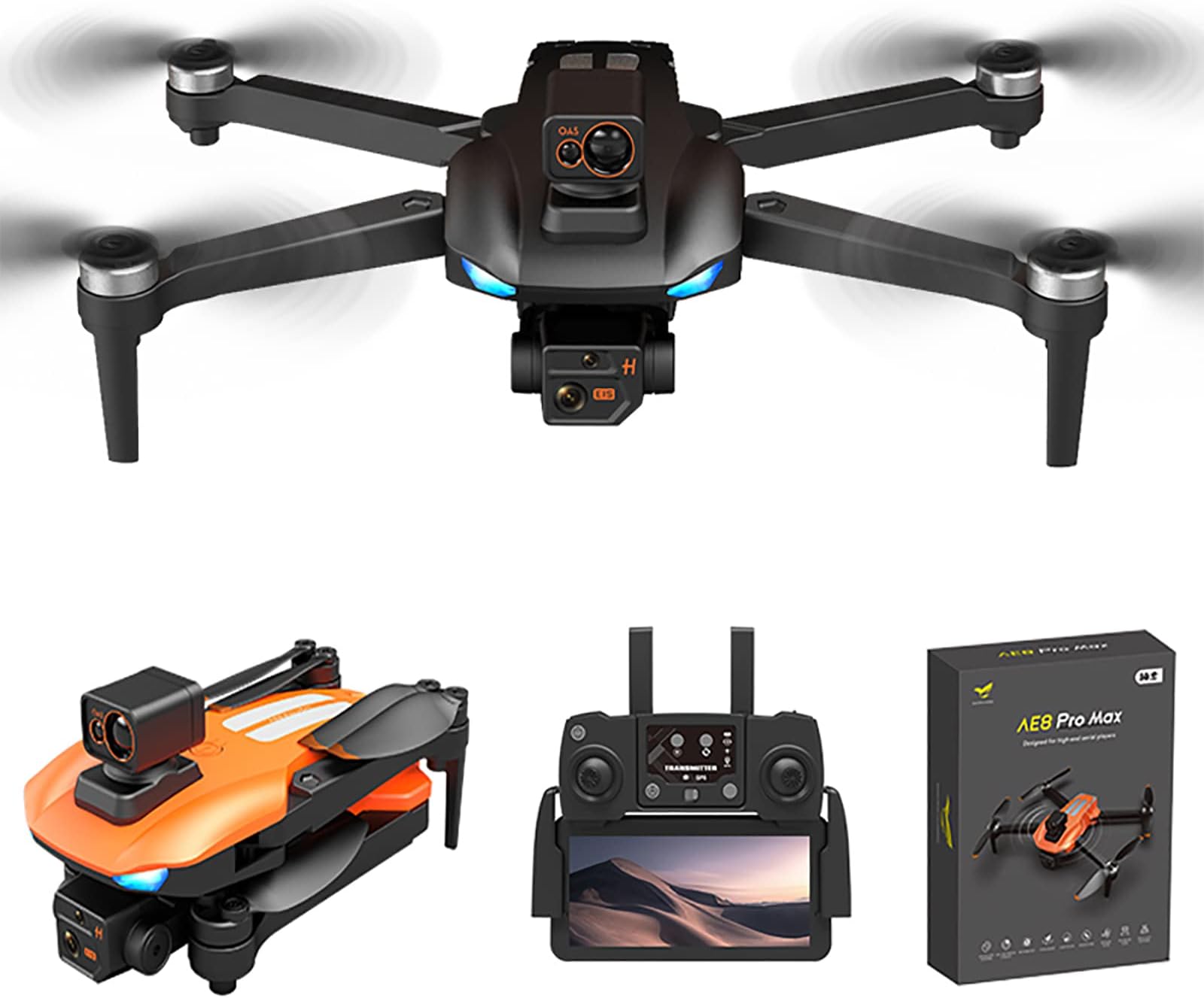 Obstacle Avoidance Drones for Adults,Drone with Camera for Adults 4k,5g Fpv Rc,Drone 5g Gps,6k Drones with Camera,Drone with Obstacle Avoidance and Follow Me,Drones Obstacle Avoidance 360 Camera (Black with obstacle avoidance)