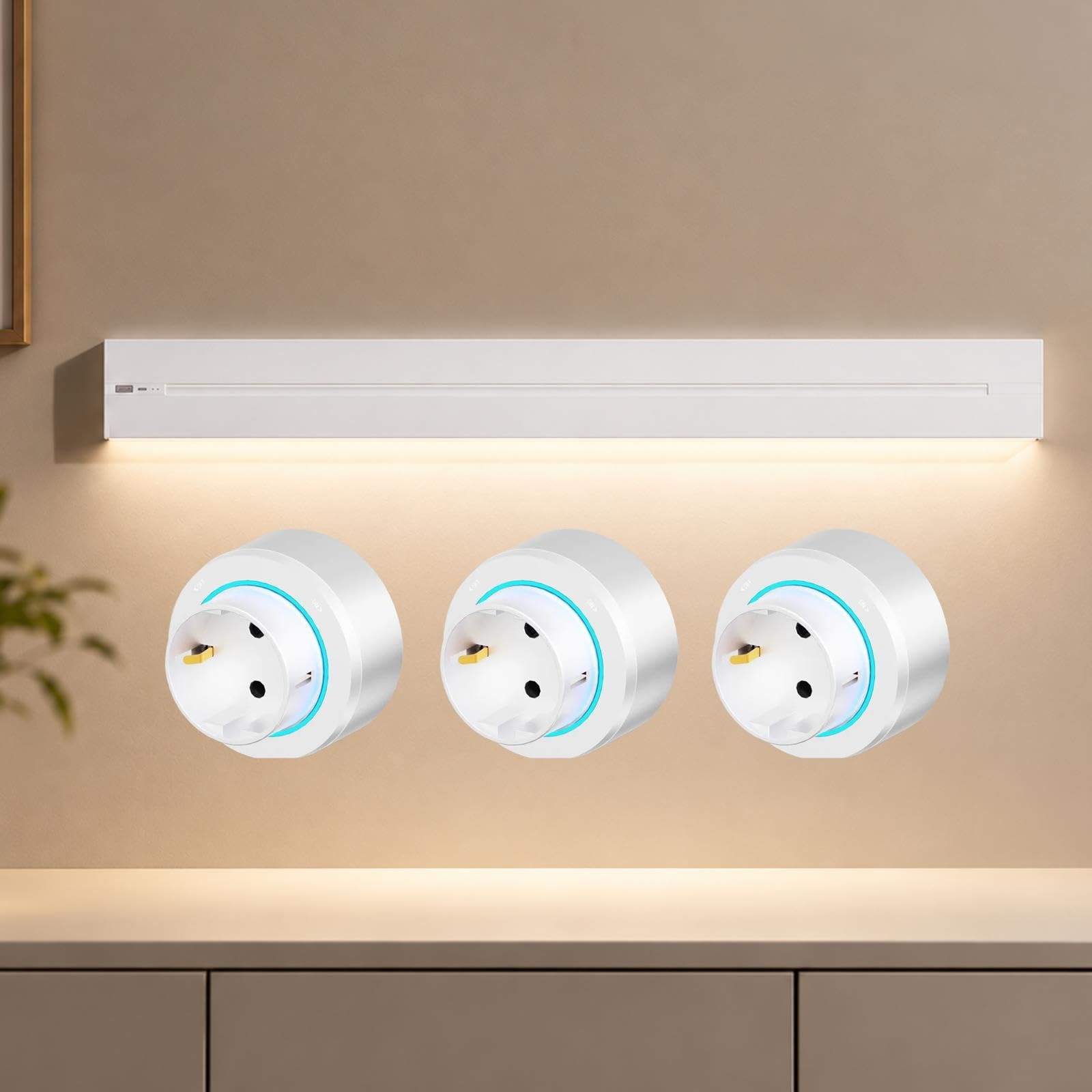 Ciabatta Elettrica da Parete su Binario con USB C e Sensore di Movimento