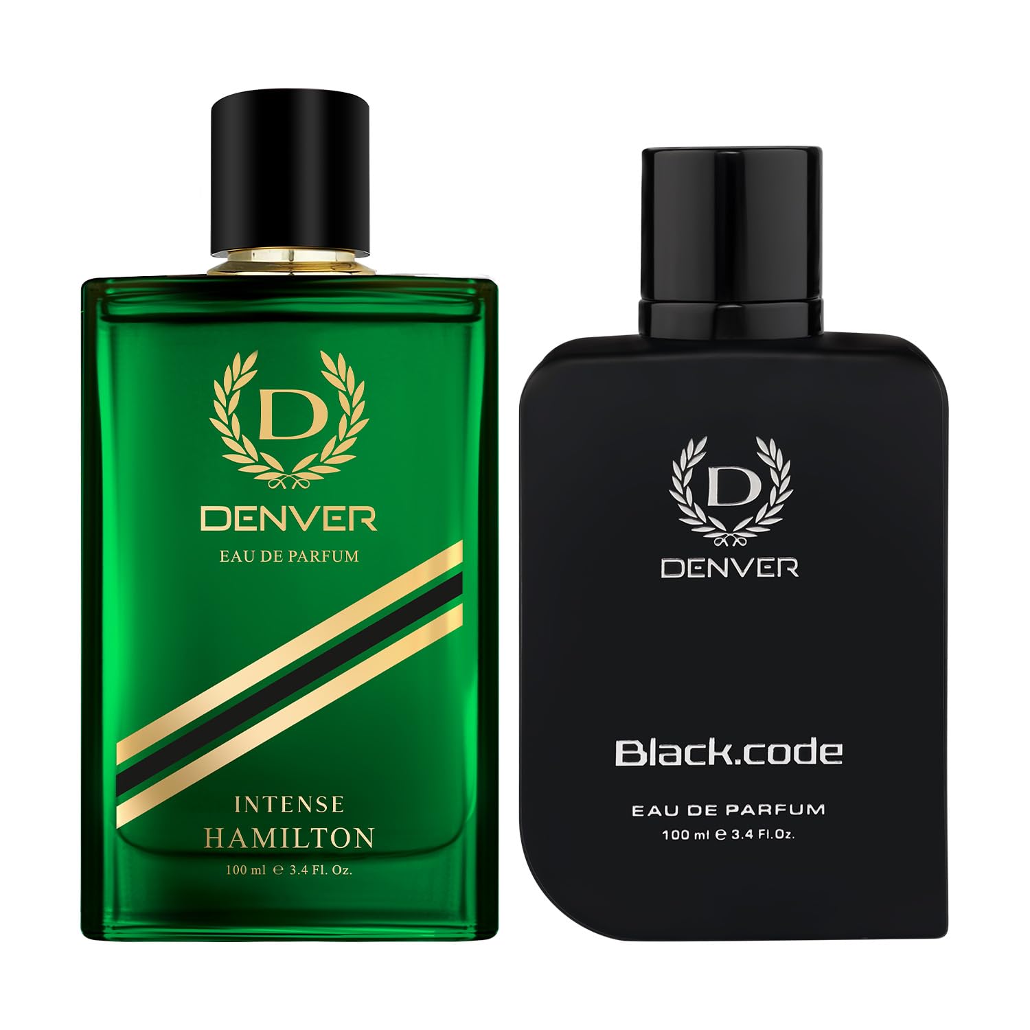 DENVER Hamilton Intense & Black Code Perfume For Men - 100 ML Each, Pack of 2 | Long Lasting Perfume-image-31