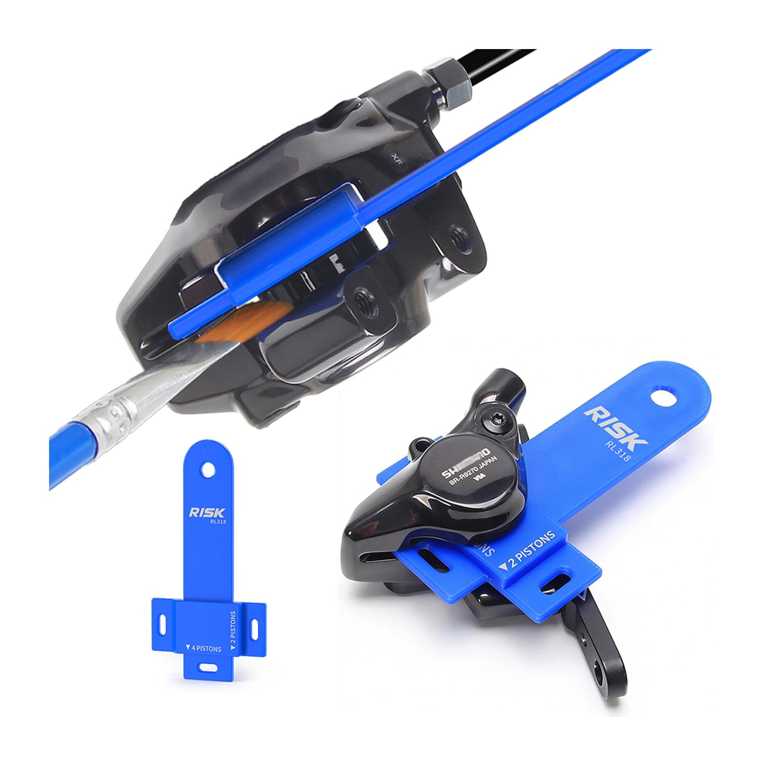 Bike Brake Caliper Piston Single-Action Tool, 3D Printed Polymer Piston Dust Oil Cleaning Tool, Universal for Shimano SRAM MTB Road Hydraulic Brakes