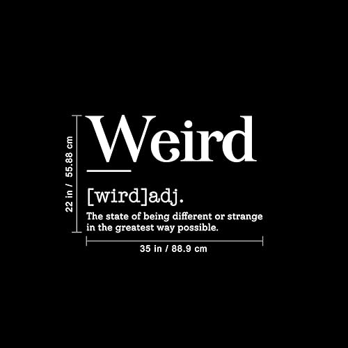 Miniatura 3 de Vinilo decorativo para pared, definición extraña, 22 x 35 pulgadas, motivacional, moderno, único, humor para crecer para el hogar, dormitorio,