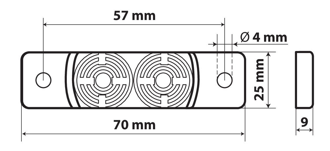 LAMPA 97000 Umrissleuchte Vorne weiß