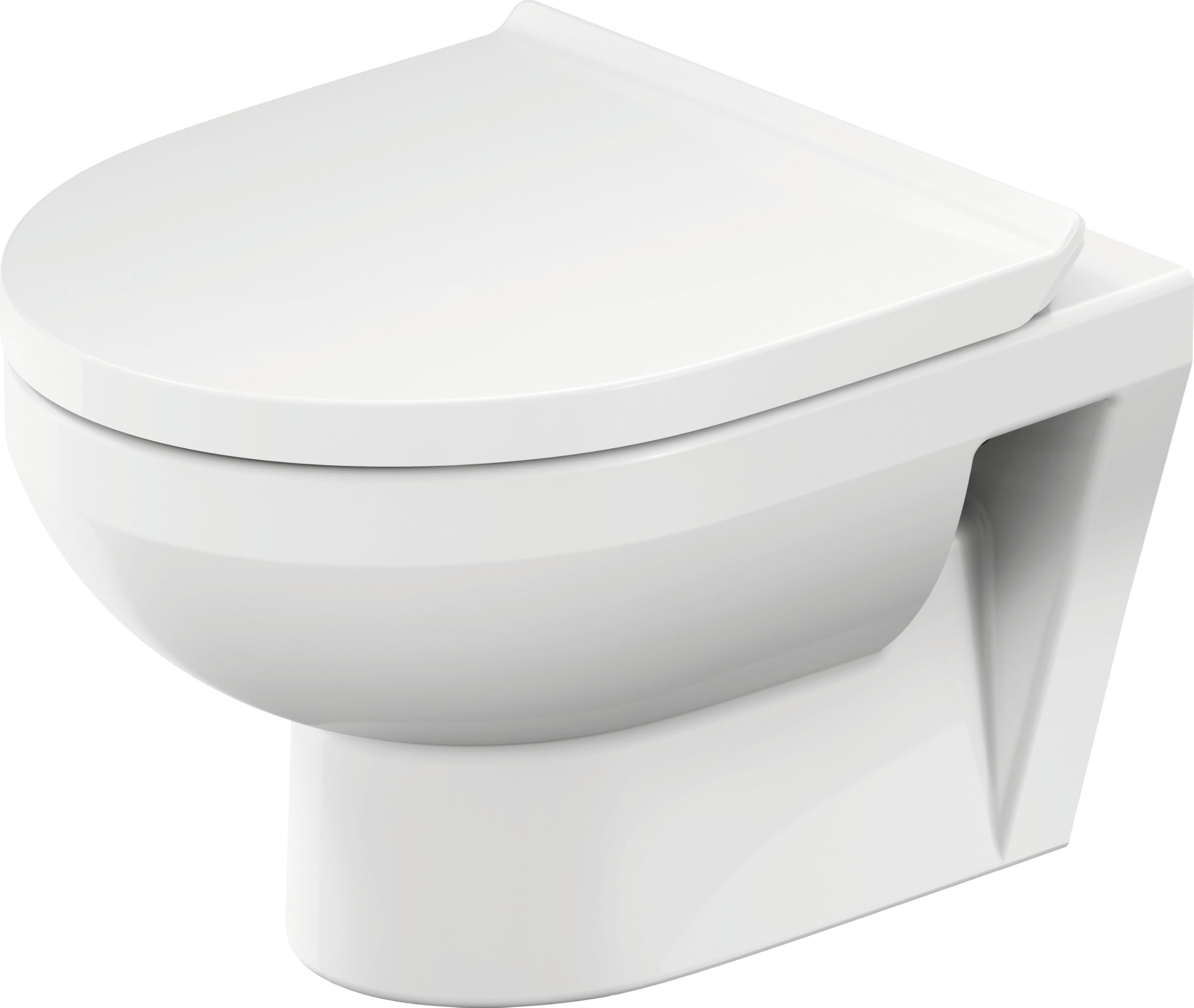 Duravit No.1 WC suspendido Compact, sin borde, 365x480mm, salida horizontal, 257509, Color: Blanco