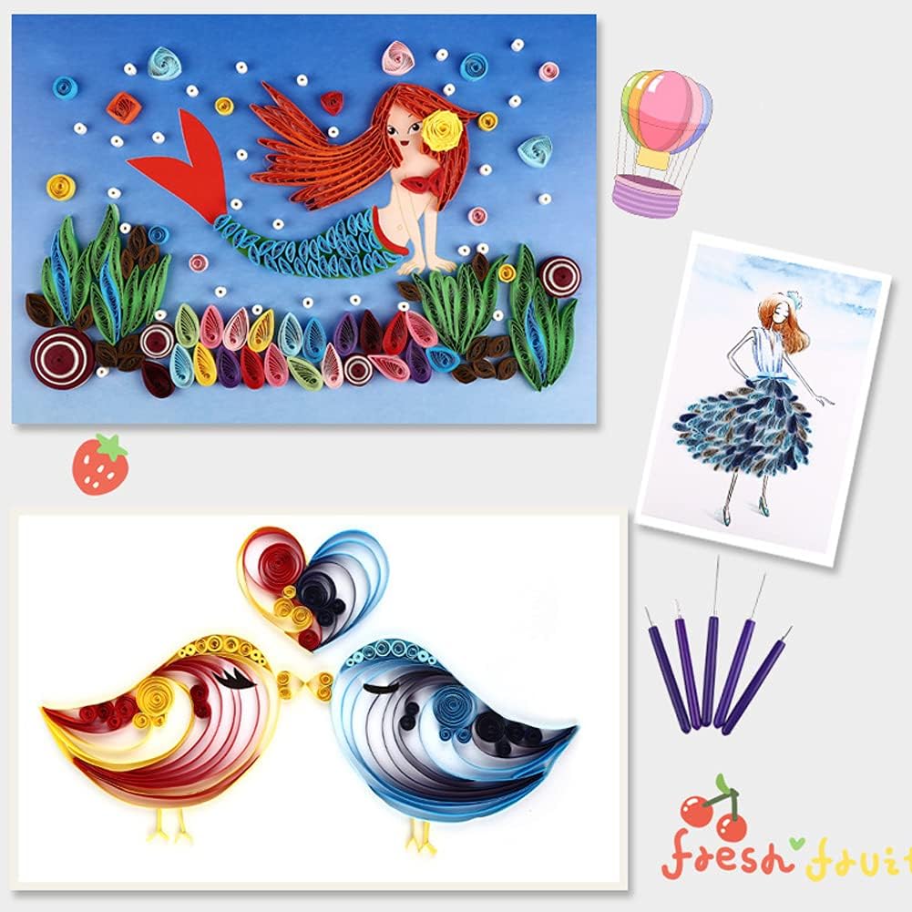 Komplettes Quilling-Werkzeugset, Pädagogisch Praktisch zu Verwenden, Drei in Einer Papiervorlage, Cartoon-Zopfkamm