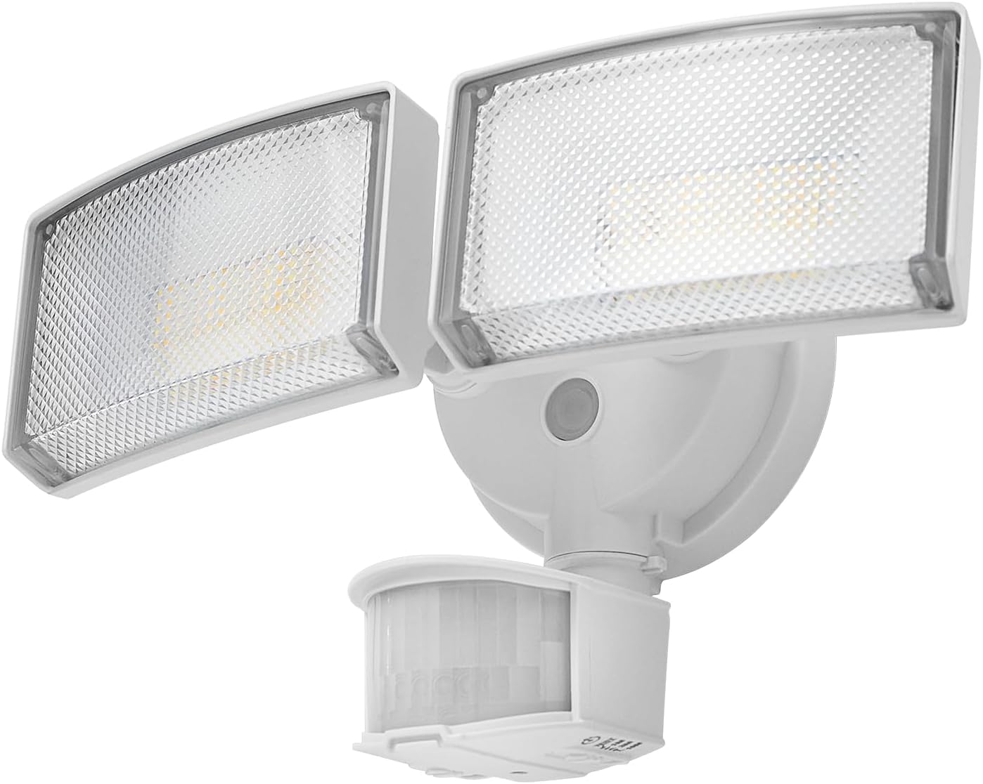 40W 4000 Lumen LED Security Lights with Motion Sensor Outdoor, 3000K/5000K Light, IP65 Waterproof, Dusk to Dawn, Dual-Head Motion Detected Flood Wall Light for Garage Yard Porch (White)