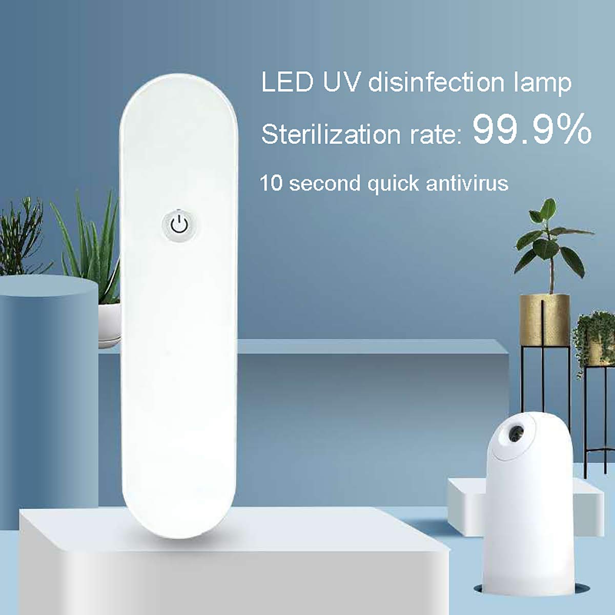 Travel UV Wand, Sanitizer to Kill Germs, USB Portable UV Light Sterilizer, and Bacteria UV Disinfection Lamp Tool, for Travel Hotel Home Office Use