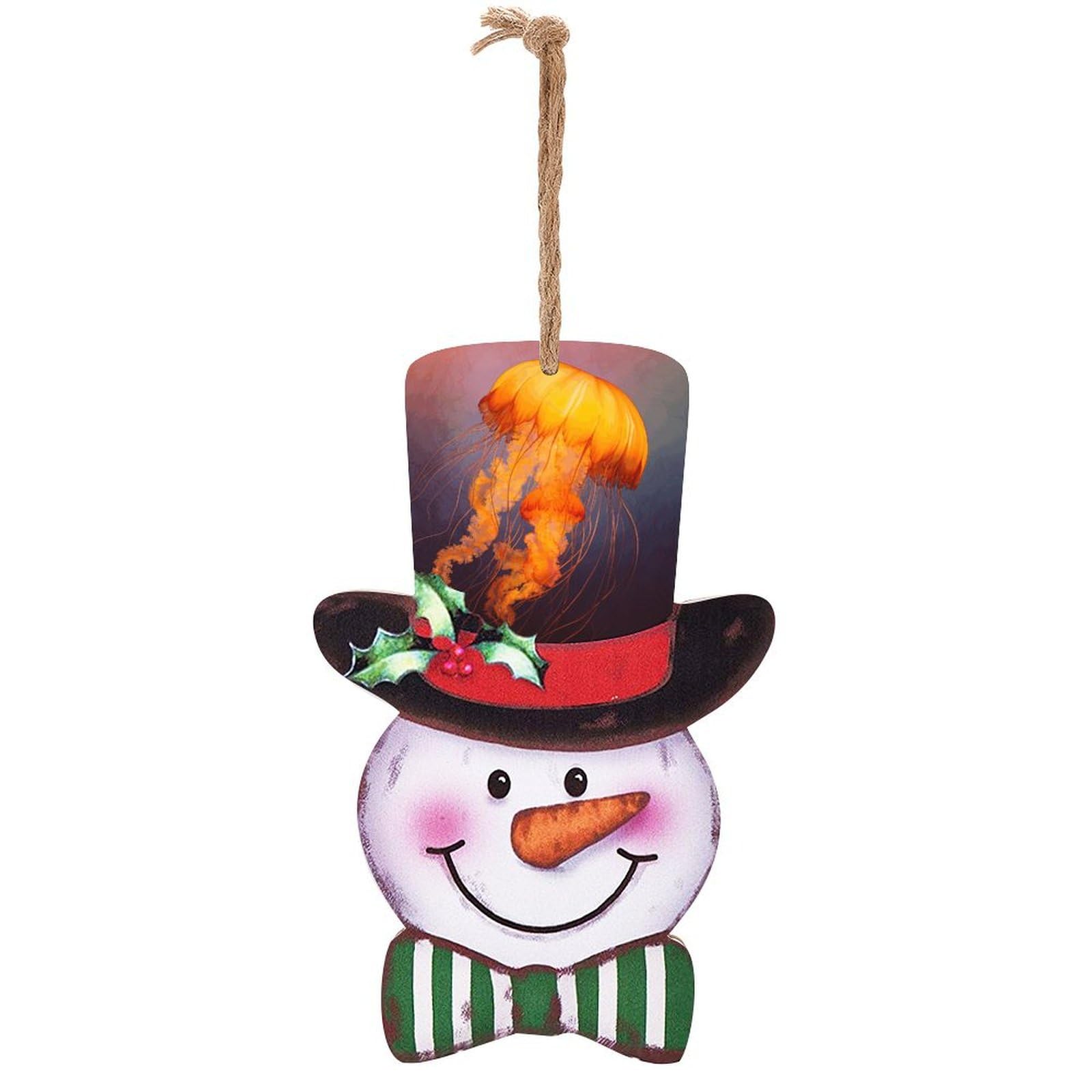Plaque en bois bonhomme de neige le cadeau de Noël idéal pour sublimer une entrée