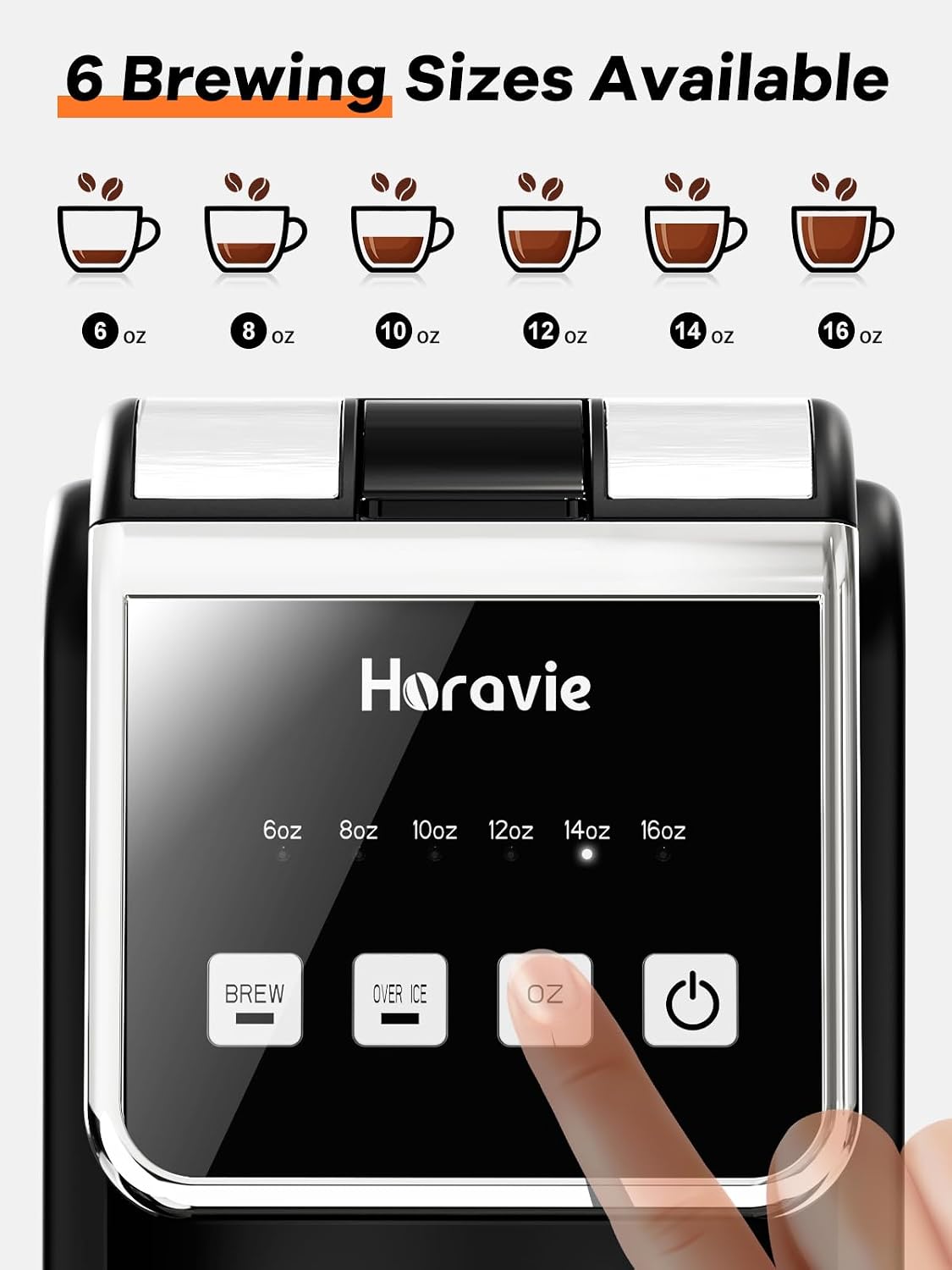  Hot & Iced Single Serve Coffee Maker for Coffee Pods & Ground thumbnail