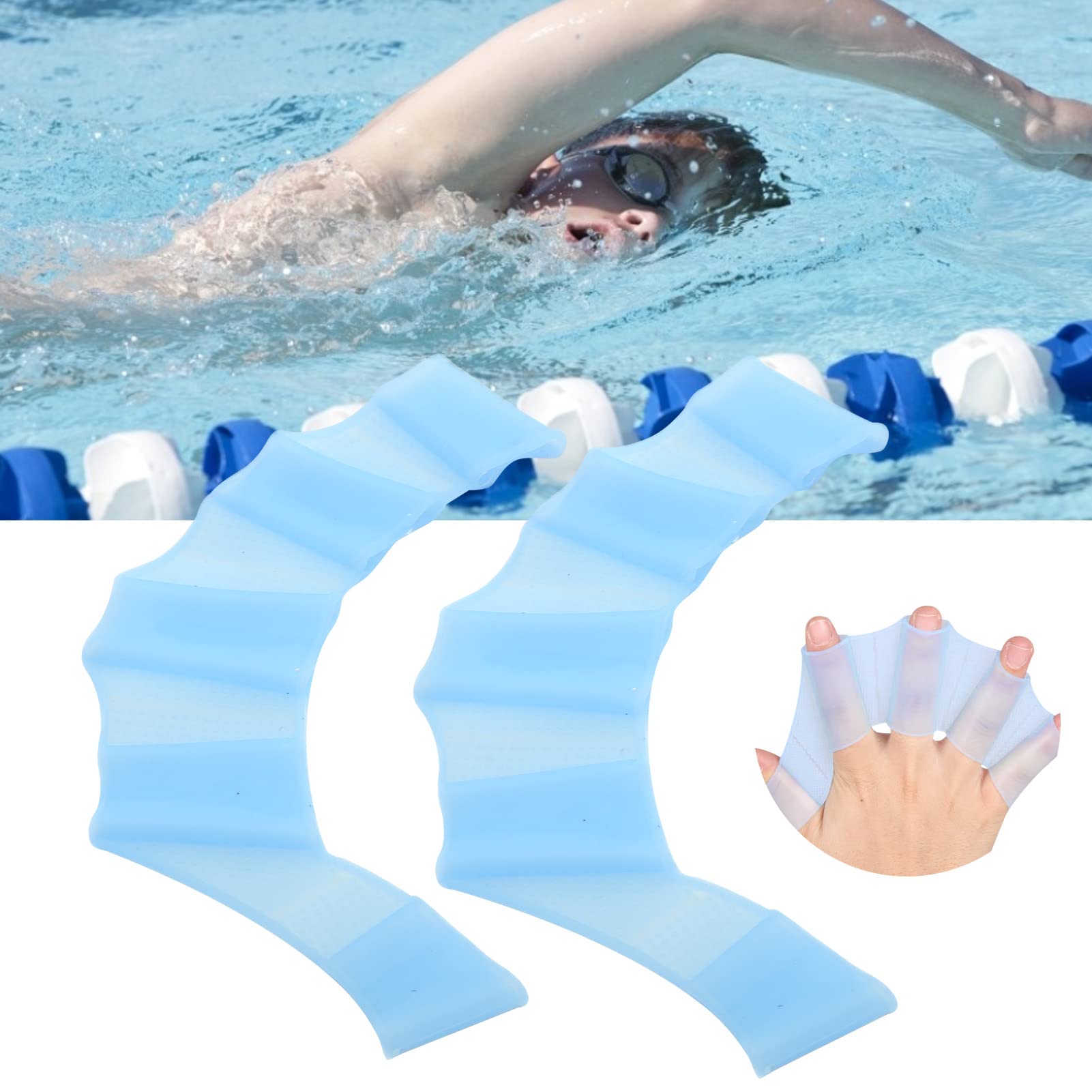 Gants De Natation Palmés En Silicone – Tailles S/M/L – Augmentent La Résistance Et La Vitesse – Pour Entraînement, Plongée, Aquagym
