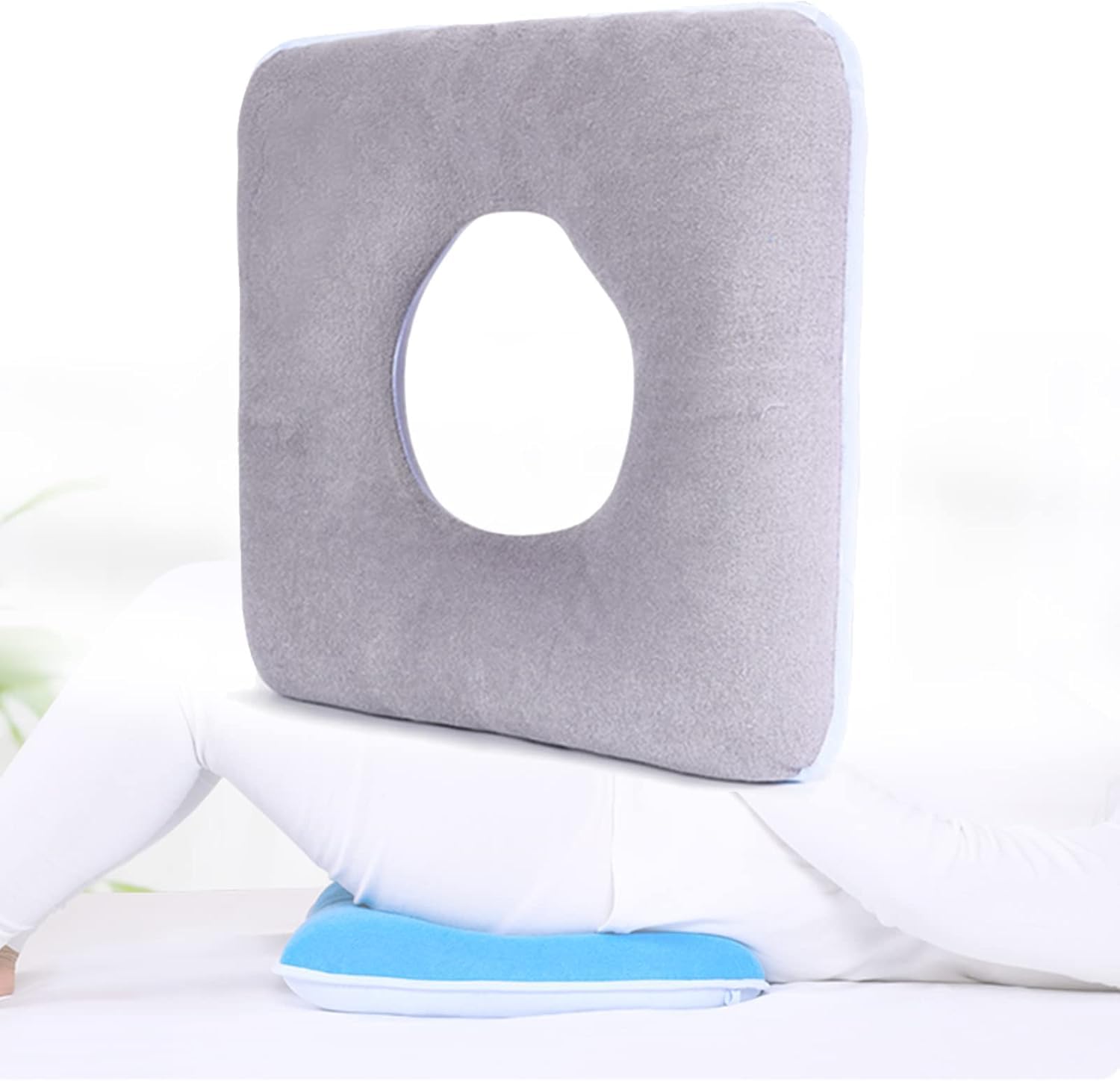 Cojín antiescaras para Silla de Ruedas para aliviar la presión del Paciente postrado en Cama, Almohadilla Tipo Donut para hemorroides, Alivio de la presión, llagas en la Cama, Gris