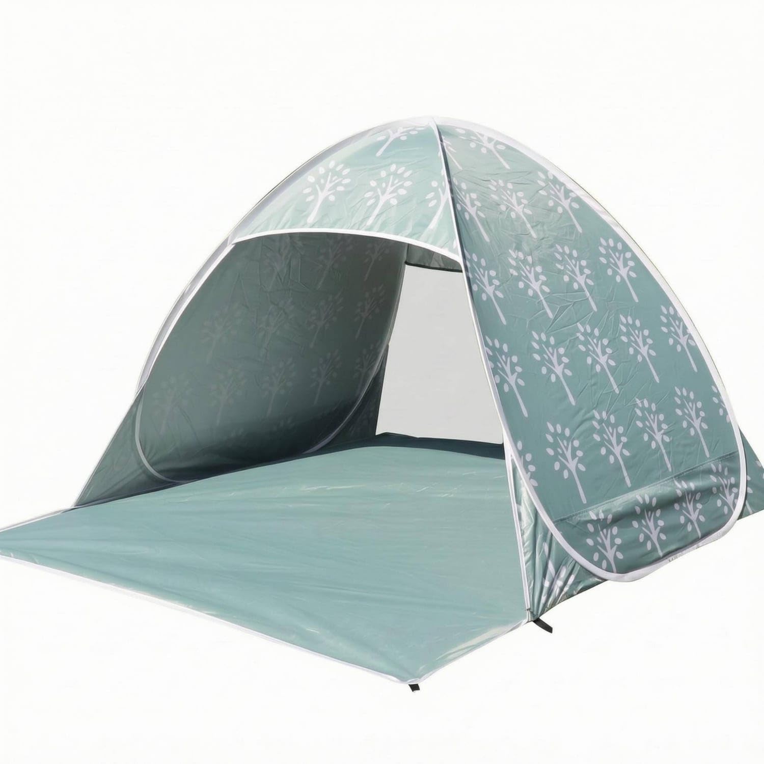 Automatic Instant Instant-Setup Tent Silver-Coated Instant-Setup Camping Tent Ground Mat Outdoor Gear Open Front for Beach, Leaf-image-38