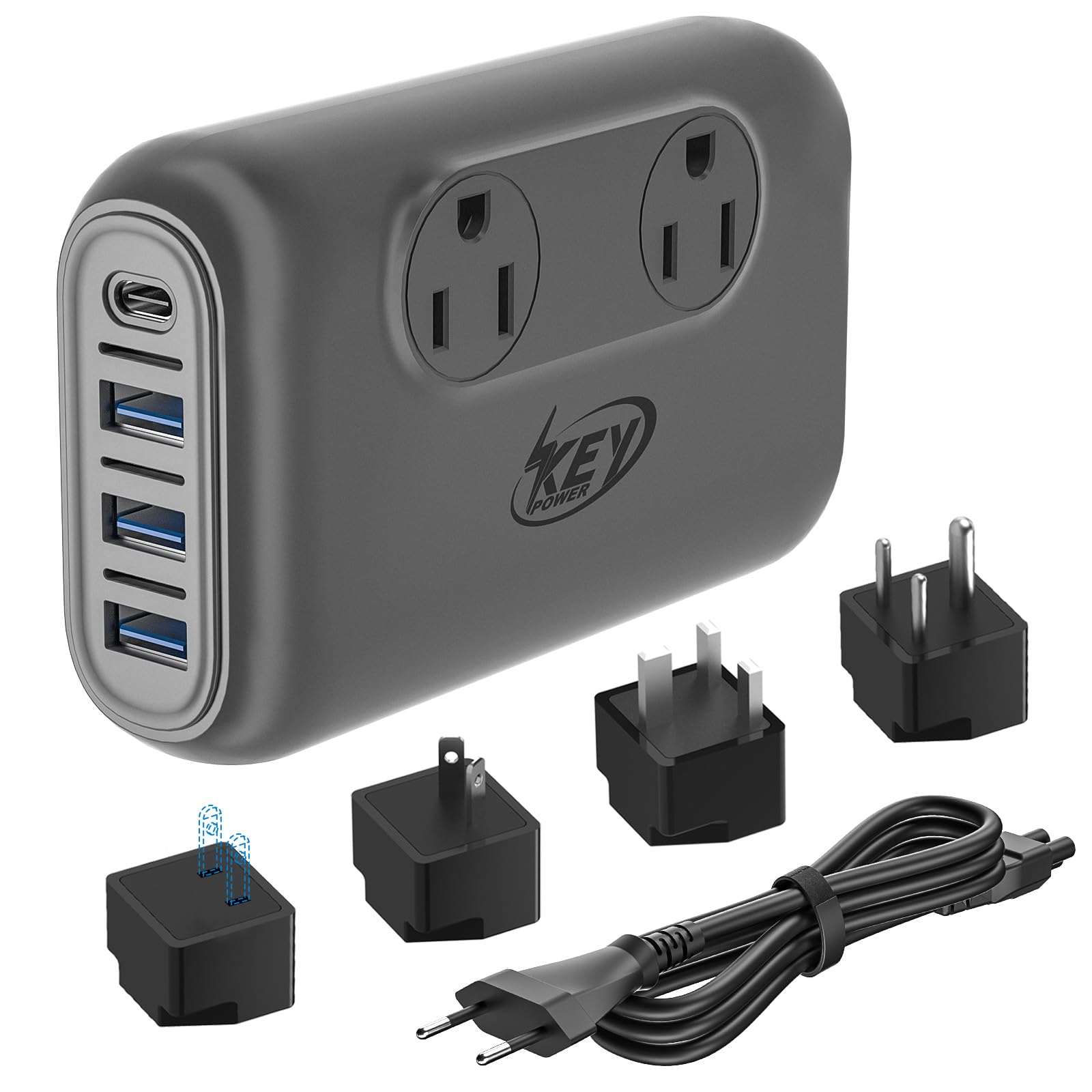 230-Wtt tep Down 220V to 110V Voltge onvete & Intentionl Tvel dpte/Powe onvete with Pot 18W- [Ue fo U ppne Ovee in Euope, ut, U, Ielnd oe]