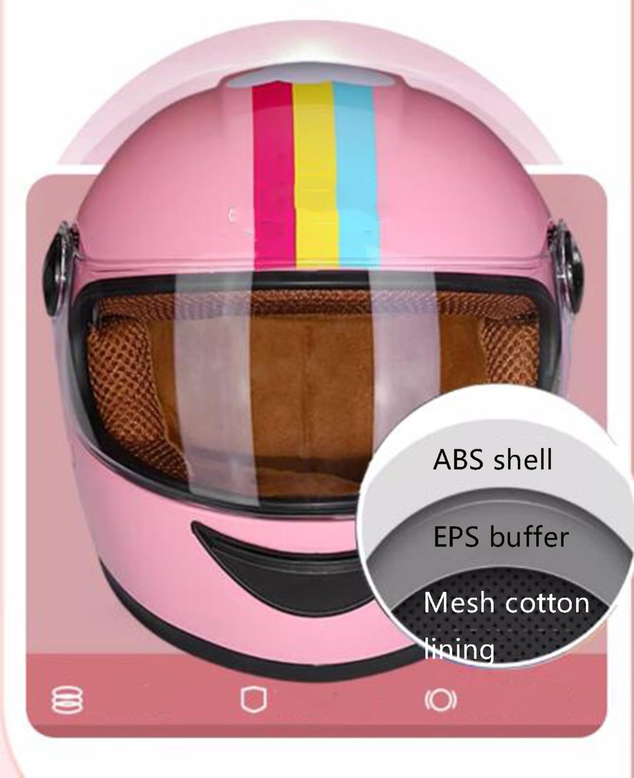 Volledige gezichtsmotorhelm voor kinderen Lichtgewicht valhelmen met zonneklep Jongens Meisjes voor 3-12 jaar oud Vier seizoenen D,48-55CM
