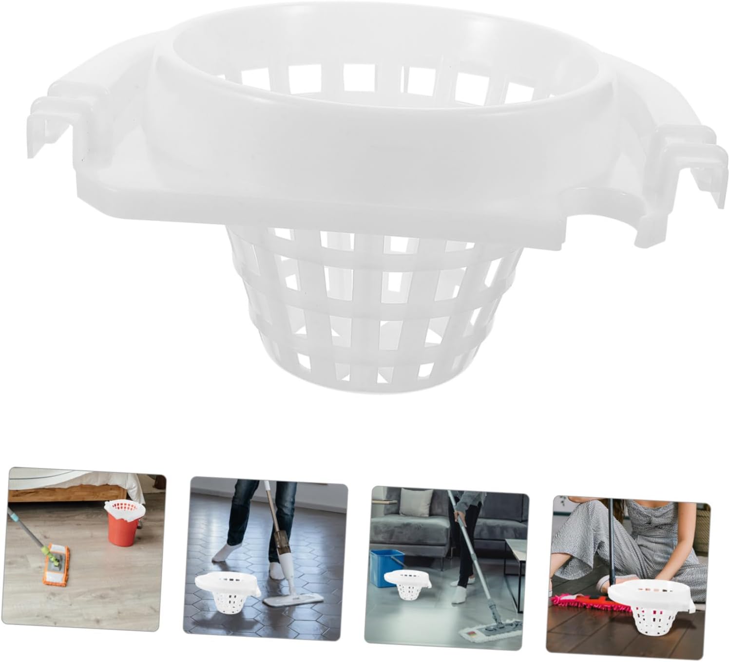 SOLUSTRE 3pcs Mop Bucket Basket Plastic Cleaning Mop Bucket Drainage Design Efficient Floor Cleaning Sturdy Construction Easy to Use for Household Commercial Use