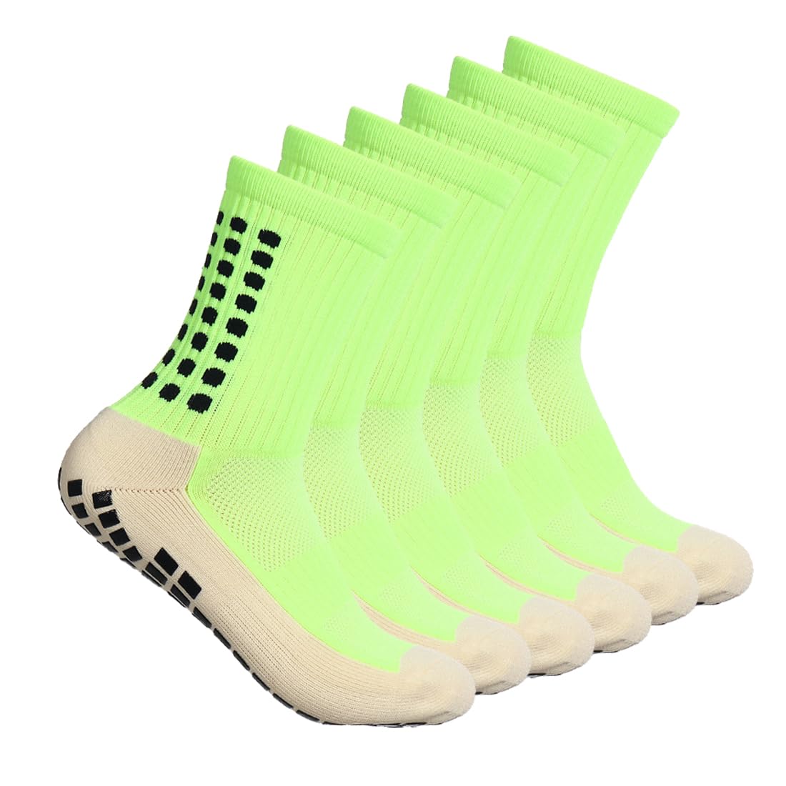 Calze Antiscivolo Da Calcio - 3 Paia, Taglia 39-45, Con Suola In Silicone - Foto 6