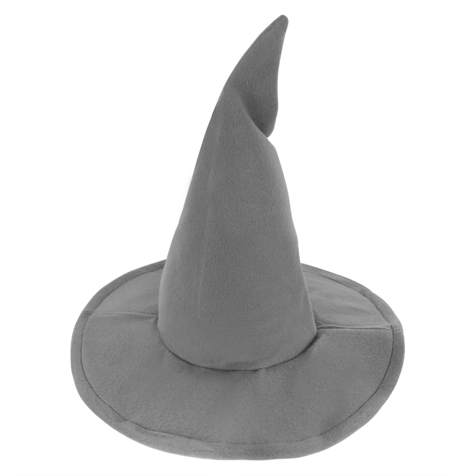 RUIXIA Grey Gandalf Witch Hat Adults Felt Wizards Hat Men's Medieval Pointed Cap Fancy Dress Costume Cosplay Accessories for Women Halloween Party Christmas Masquerade Props - Image 2
