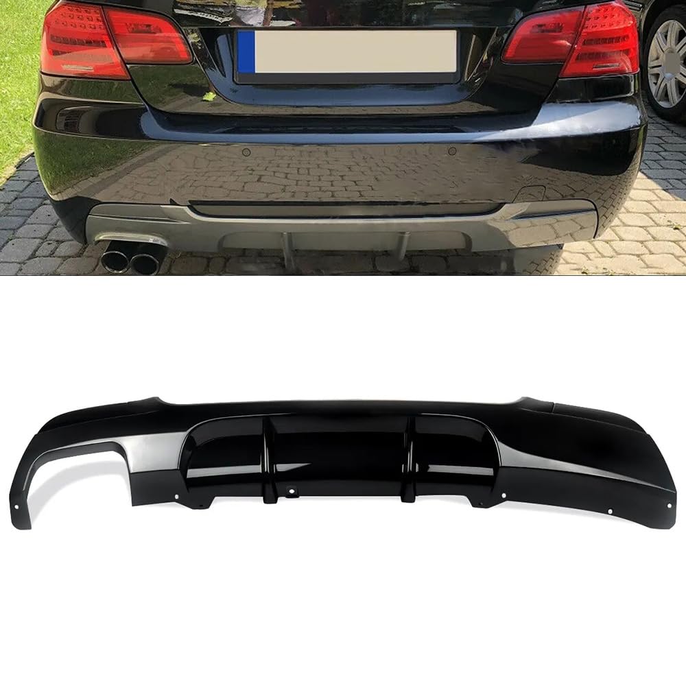 Diffuseur de lèvre arrière en PP noir brillant pour BMW Série 3 E92 E93