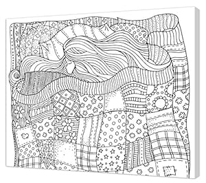 Pintcolor Keilrahmen Bett Malvorlage 50x40 cm