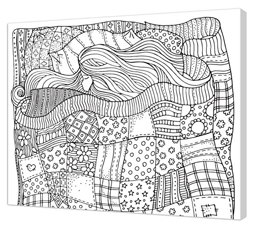 Pintcolor Keilrahmen Bett Malvorlage 50x40 cm