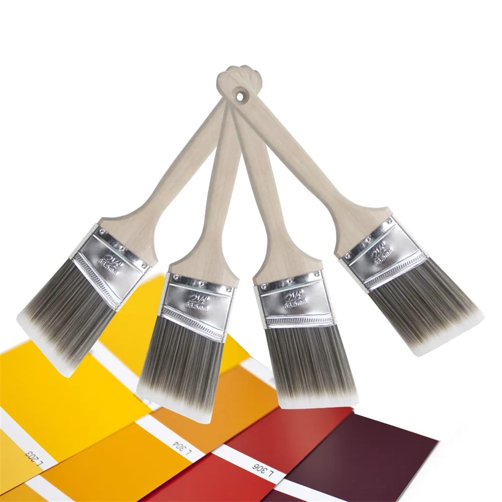 Pincel con mango de madera, Pincel de agua con mango madera for pintar paredes y muebles, herramienta for bisel, pinceles pelo suave for artistas(1 Set)