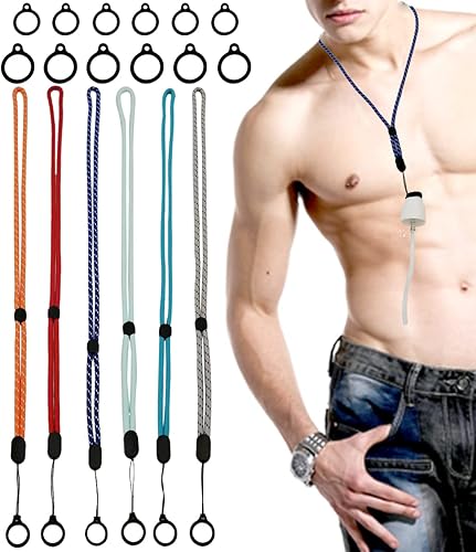 Miniatura 1 de 6 cordones de diálisis peritoneal, accesorios de diálisis peritoneal con 18 anillos de silicona (3 tamaños), cordón ajustable para el cuello,