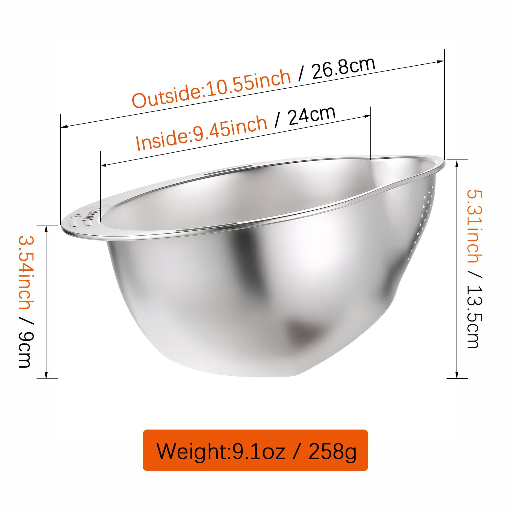 Cuenco de lavado de arroz 4 en 1, colador de acero inoxidable para quinoa, frutas y verduras, colador de arroz multiusos y colador para cocina (paquete de 1) 2