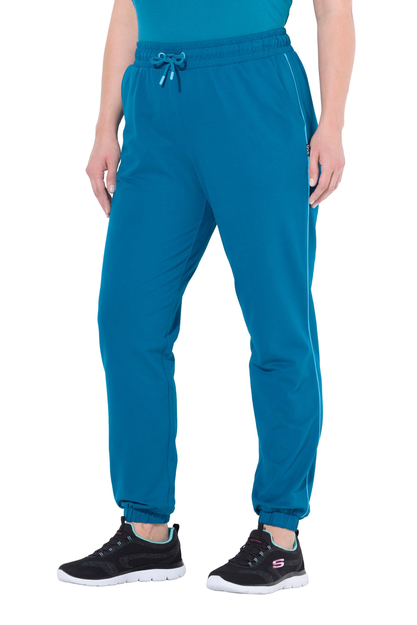 Ulla Popken Damen große Größen Übergrößen Plus Size Jogginghose, Seitenpaspel, Elastikbund, elastischer Saum 842798