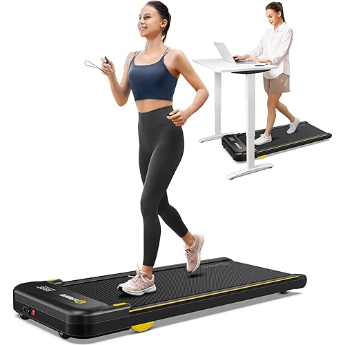 UREVO Under Desk Treadmill Longer pad, Portable Treadmills for Home/Office Walking Pad with Remote Control, LED Display
