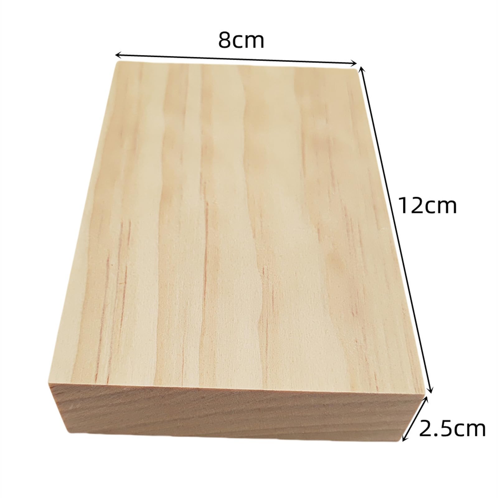 10PCS Unfinished Wood Blocks Rectangle Wood Boards for Crafting 12x8x2.5cm Blank Whittling Wooden Blocks for Carving,Painting & Burning - Image 3