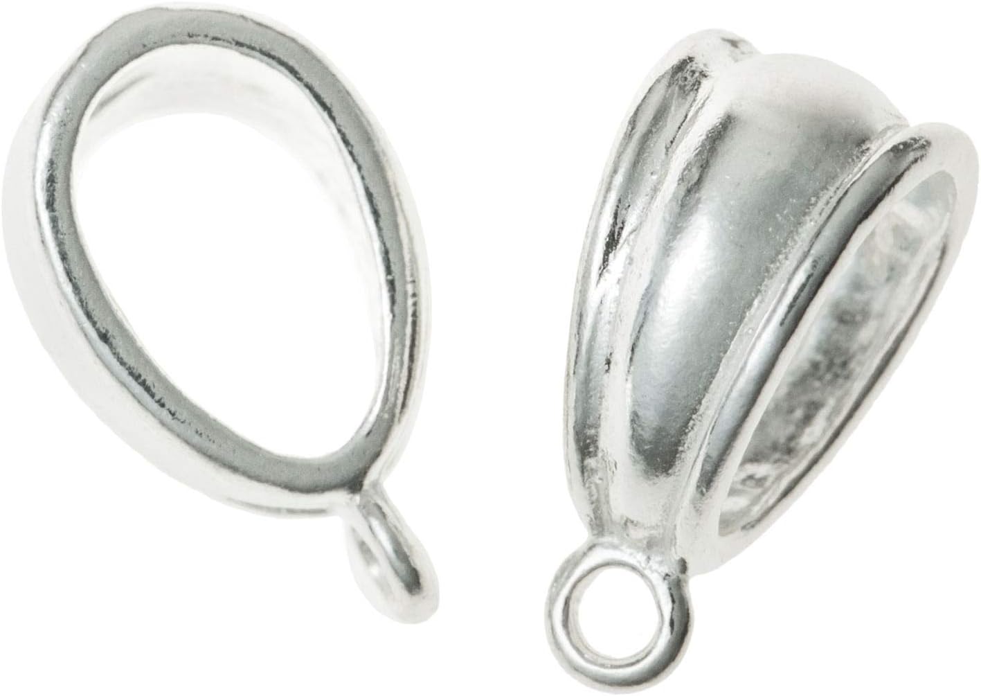 Dreambell 2 pcs Sterling Silver Bail Slide Pendant Connector 14mm