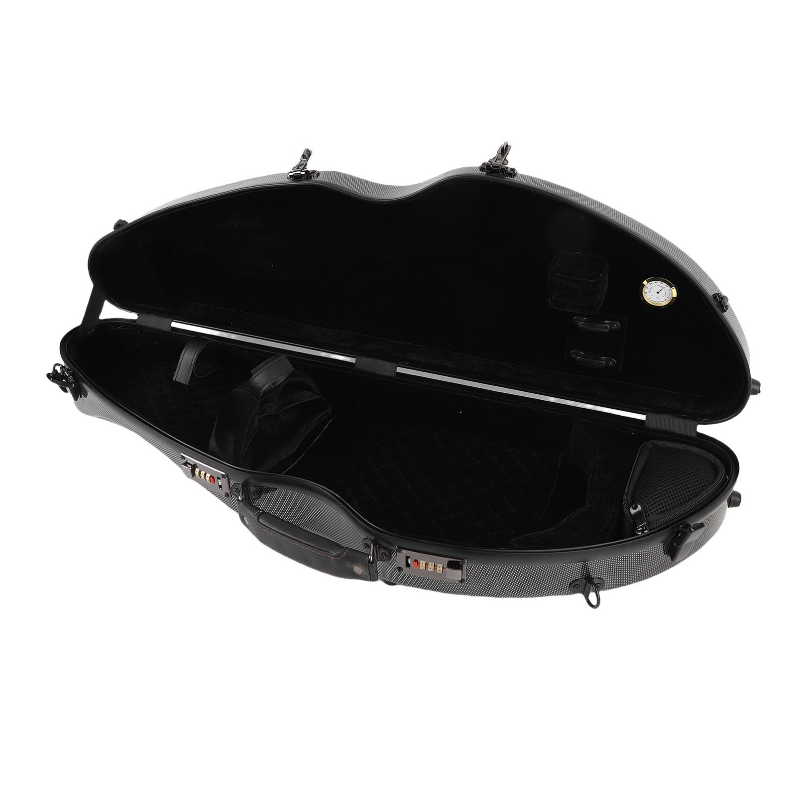 Tangxi Custodia per Violino Portatile 4/4 in Fibra di Carbonio, Custodia per Zaino Leggera con Serratura per Violino a Grandezza Naturale