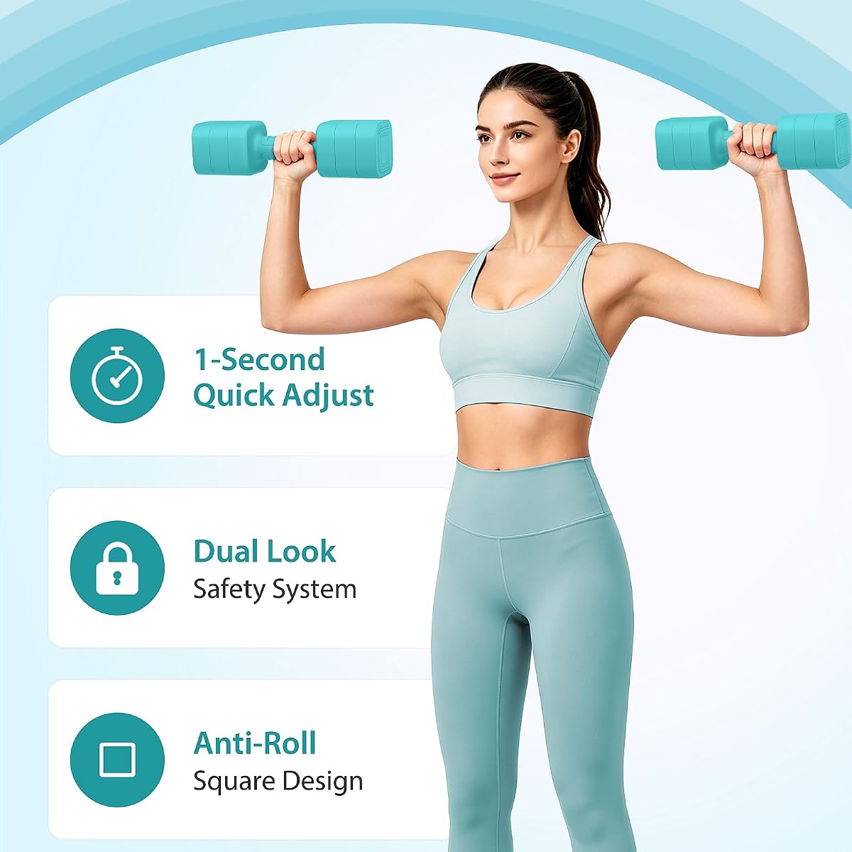 Rendpas Adjustable Dumbbell Set of 2 view 3
