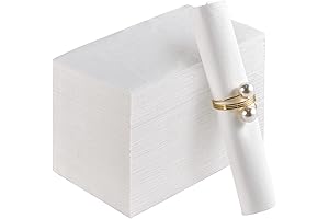 100 Pack Paper Napkins Guest Towels Disposable Premium Quality 3-ply Dinner Napkins...