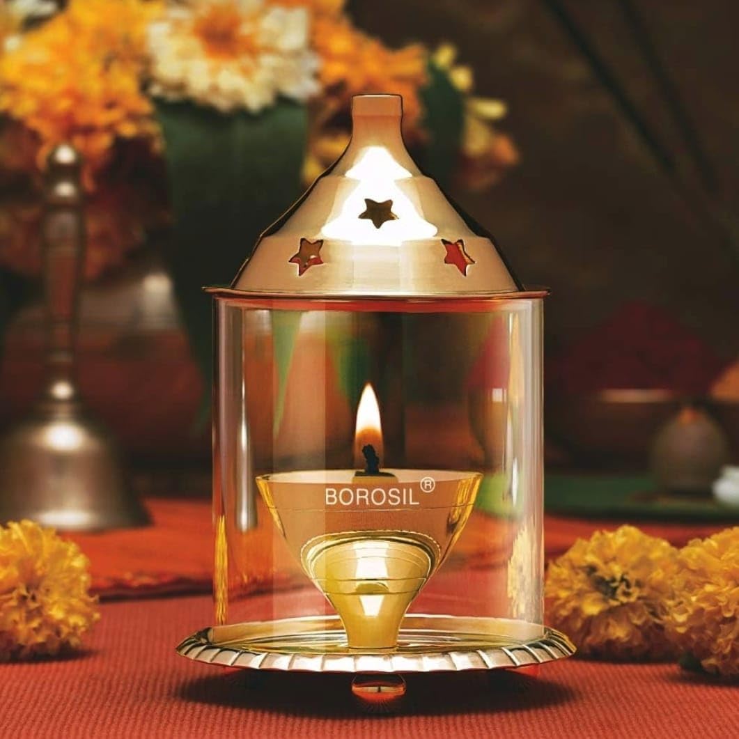 Akhand Diya (Medium, Brass)