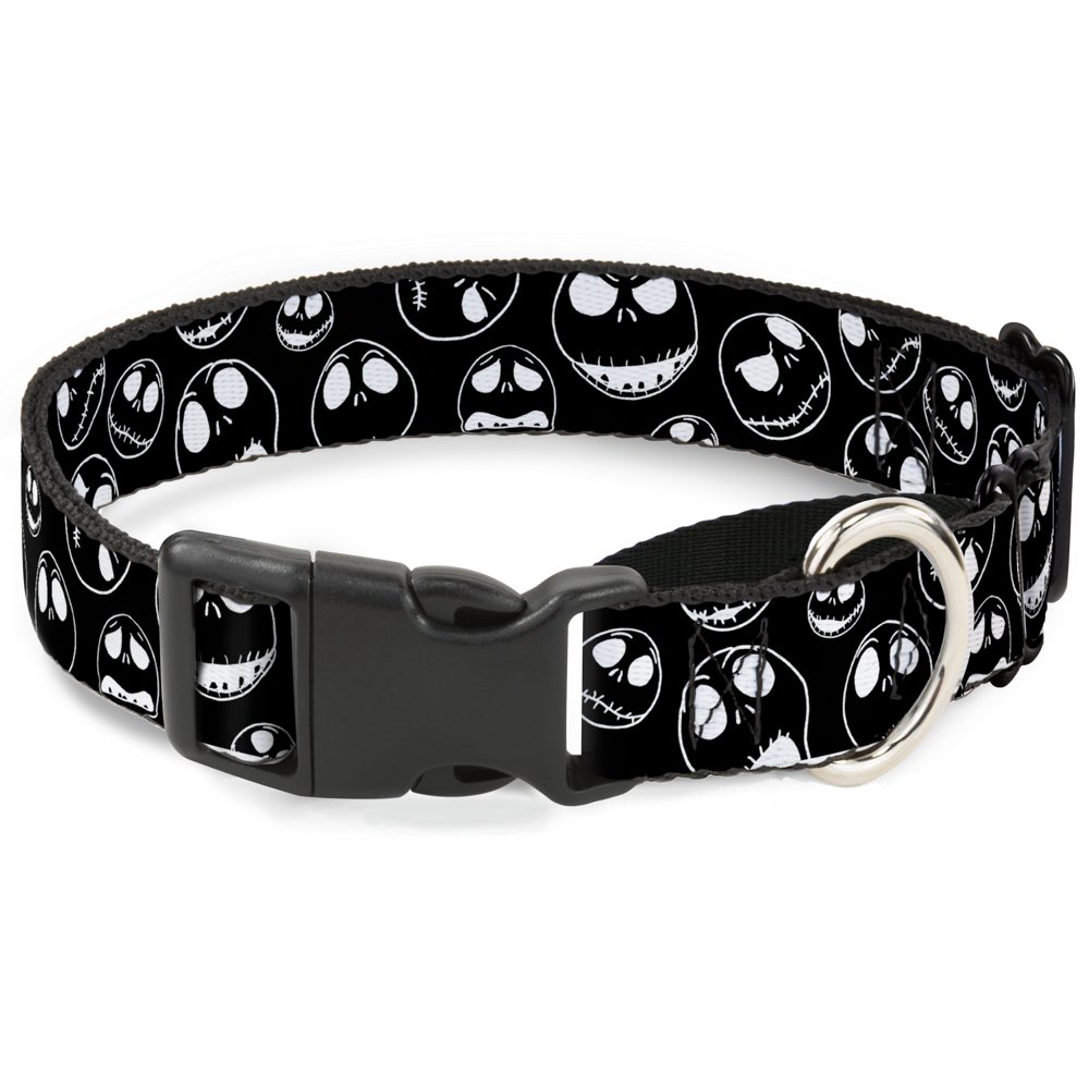 Collar Martingale antitirones de perro pequeño negro y blanco, correa 2,54 cm x 22,86 cm