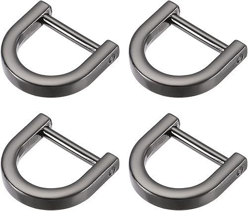 Miniatura 6 de METALLIXITY Metal D Rings Non-welded D-shaped Ring Buckles for DIY Keychains Card Holders Purse