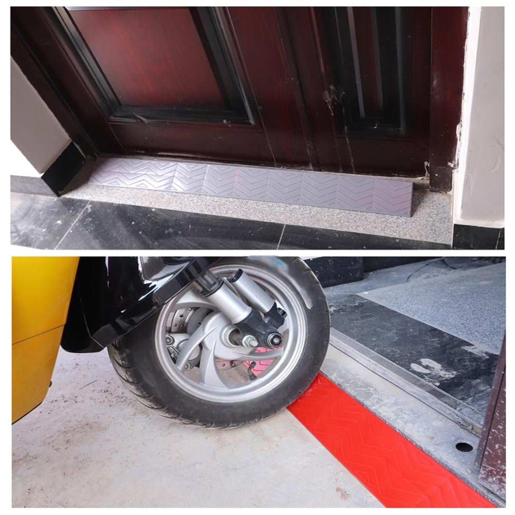 Genérico Rampas de umbral Antideslizantes de Alta Resistencia para sillas de Ruedas, Scooters y cochecitos de bebé – Rampas de Acceso portátiles para Interiores y Exteriores para Puertas, escaleras y