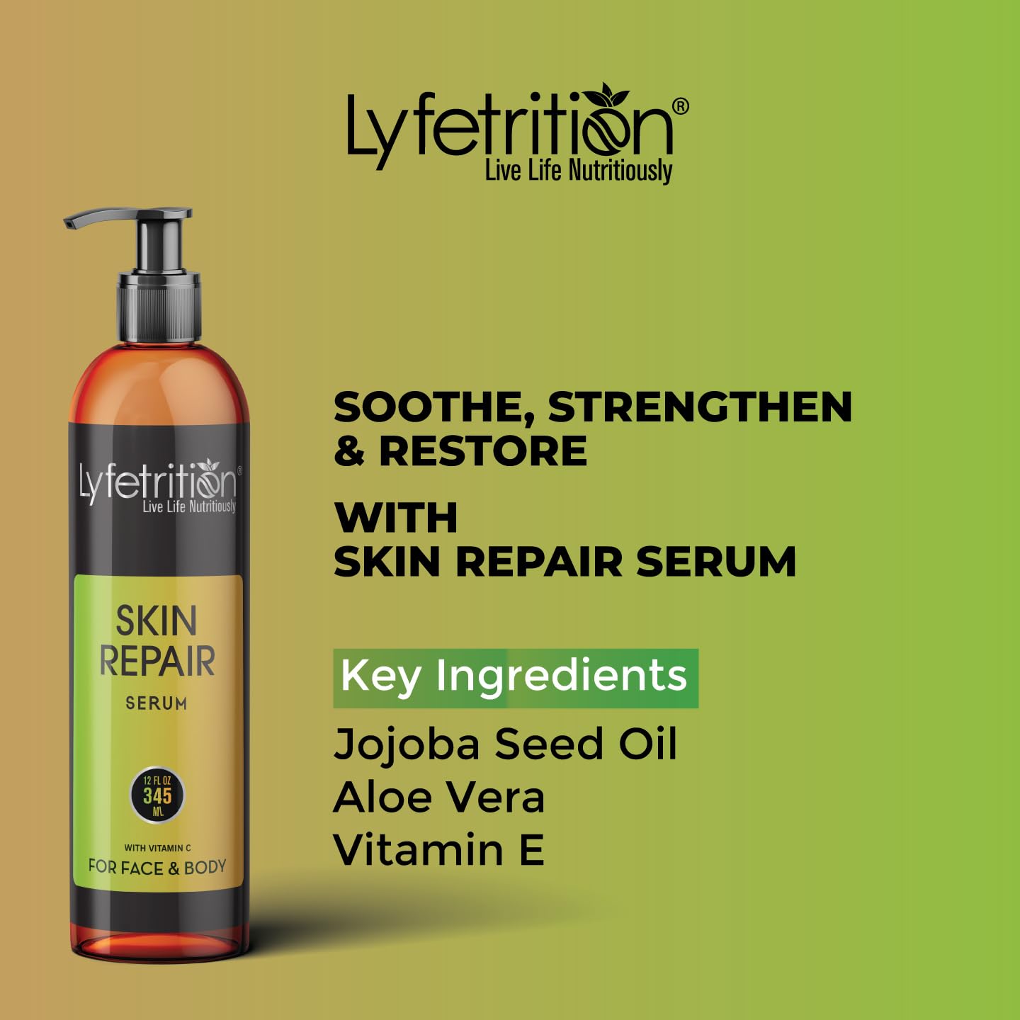 Lyfetrition skin repair serum | 12 oz Large Bottle | Repair Acne, Allergies and Sunburn | Skin Repair Serum for Men and Women | Skin Repair Serum for All Skin Types - Image 3