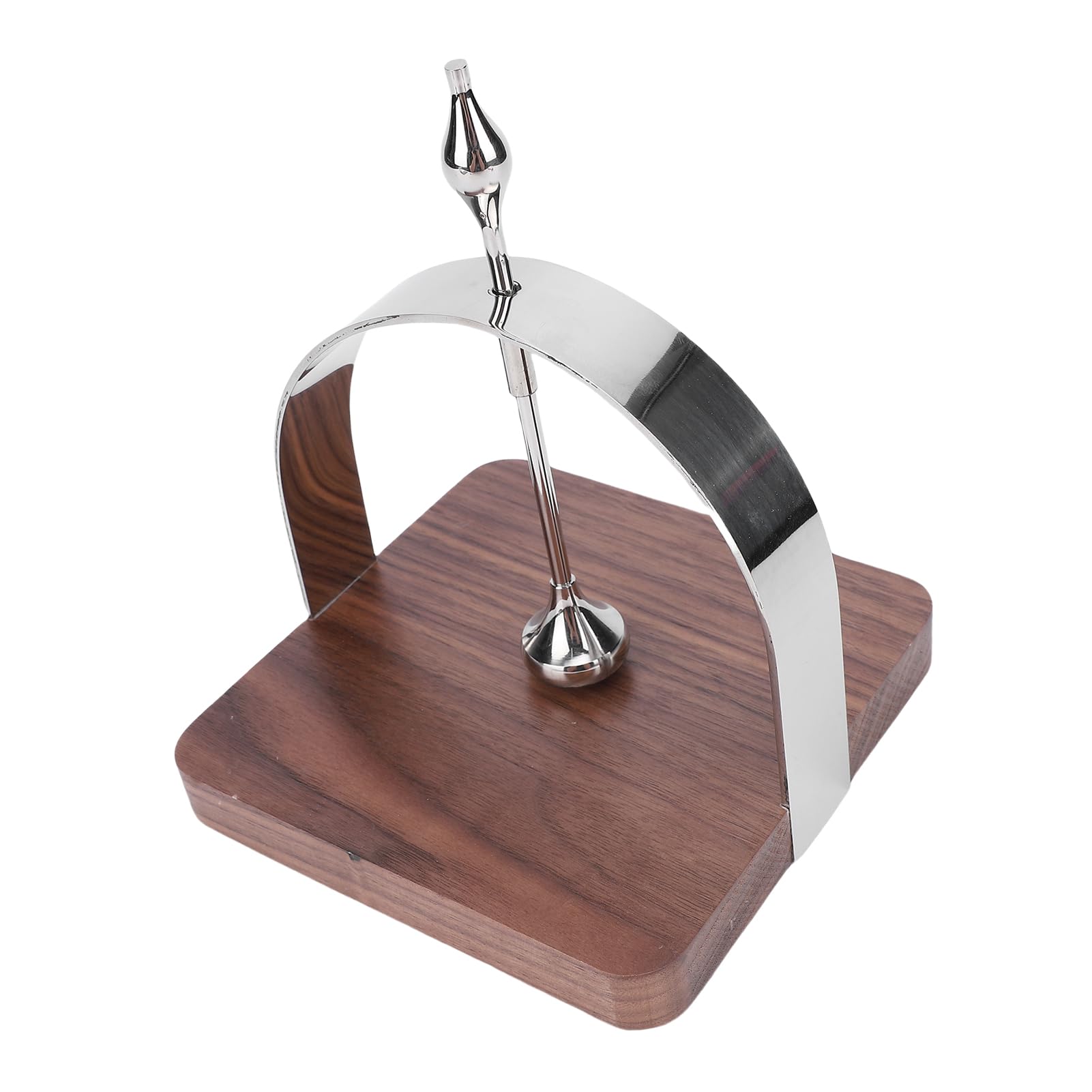 Servilletero Dispensador de Mesa Cuadrado con Barra Central de Metal, Bandeja de Nogal y Brazo con Peso para el Hogar, Cocina, Oficina, Restaurante, Cafetería y Bar