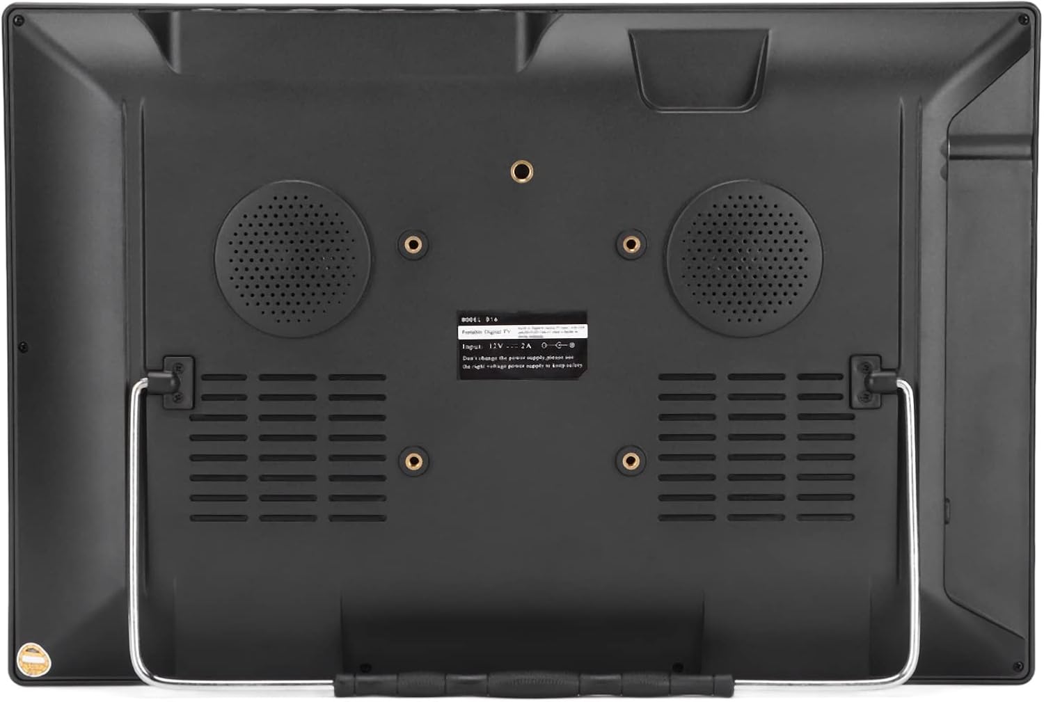 Portable Digital TV with T T2 Support | 15.5" LED Screen, 1800mAh Rechargeable Battery, USB SD Playback for 1080P Videos, FM Radio & Analog Digital TV Reception