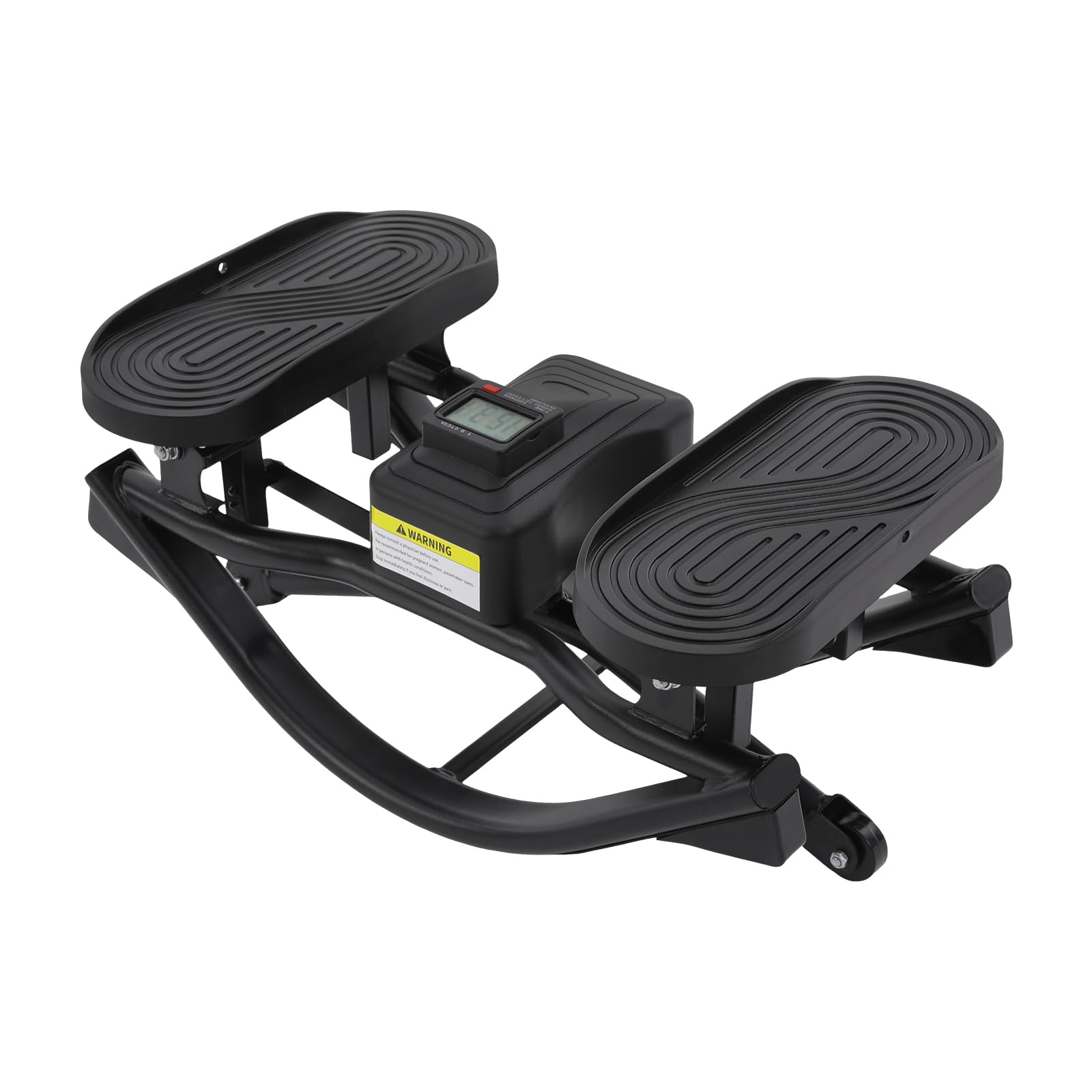 Stepper chroniący stawy do domu z linką Power Rope, Rock Stepper, maks. 100 kg | Stepper, side-to-side, wyświetlacz LCD i antypoślizgowe pedały, niski wpływ, ruch boczny 3D na nogi, pośladki i brzuch