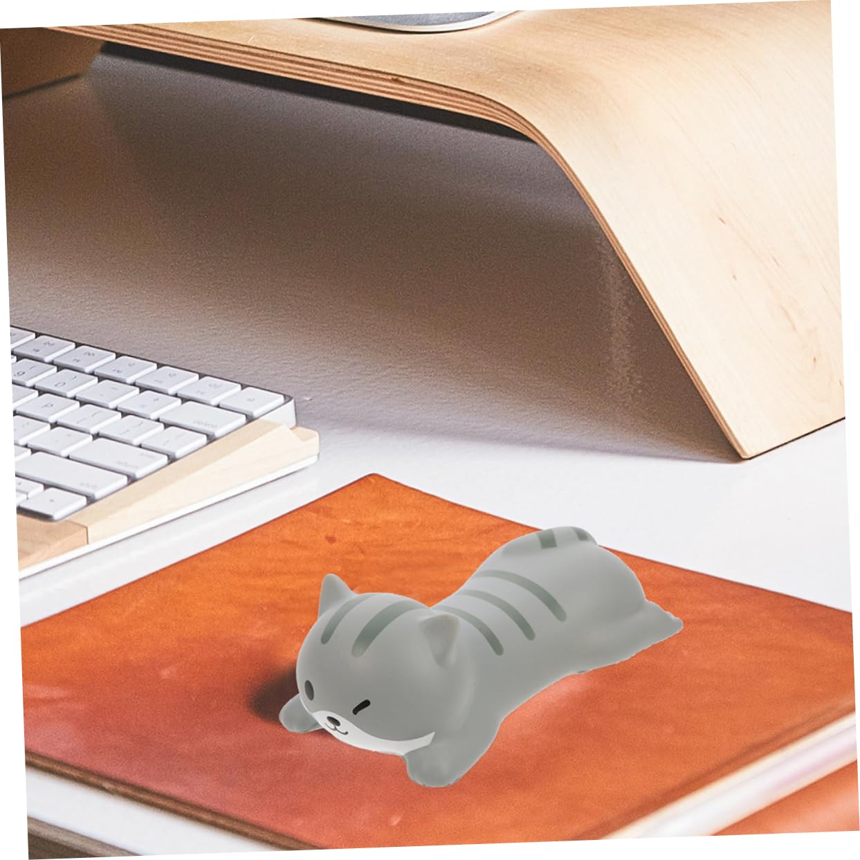 DOITOOL 4 Sätze Computer Handgelenkstütze Niedliches Katzen Design Rutschfester Pu Handballenauflage Für Büro Und Ergonomisches Mauspad Für Maximalen Komfort Und Unterstützung 2 Stücke * 4