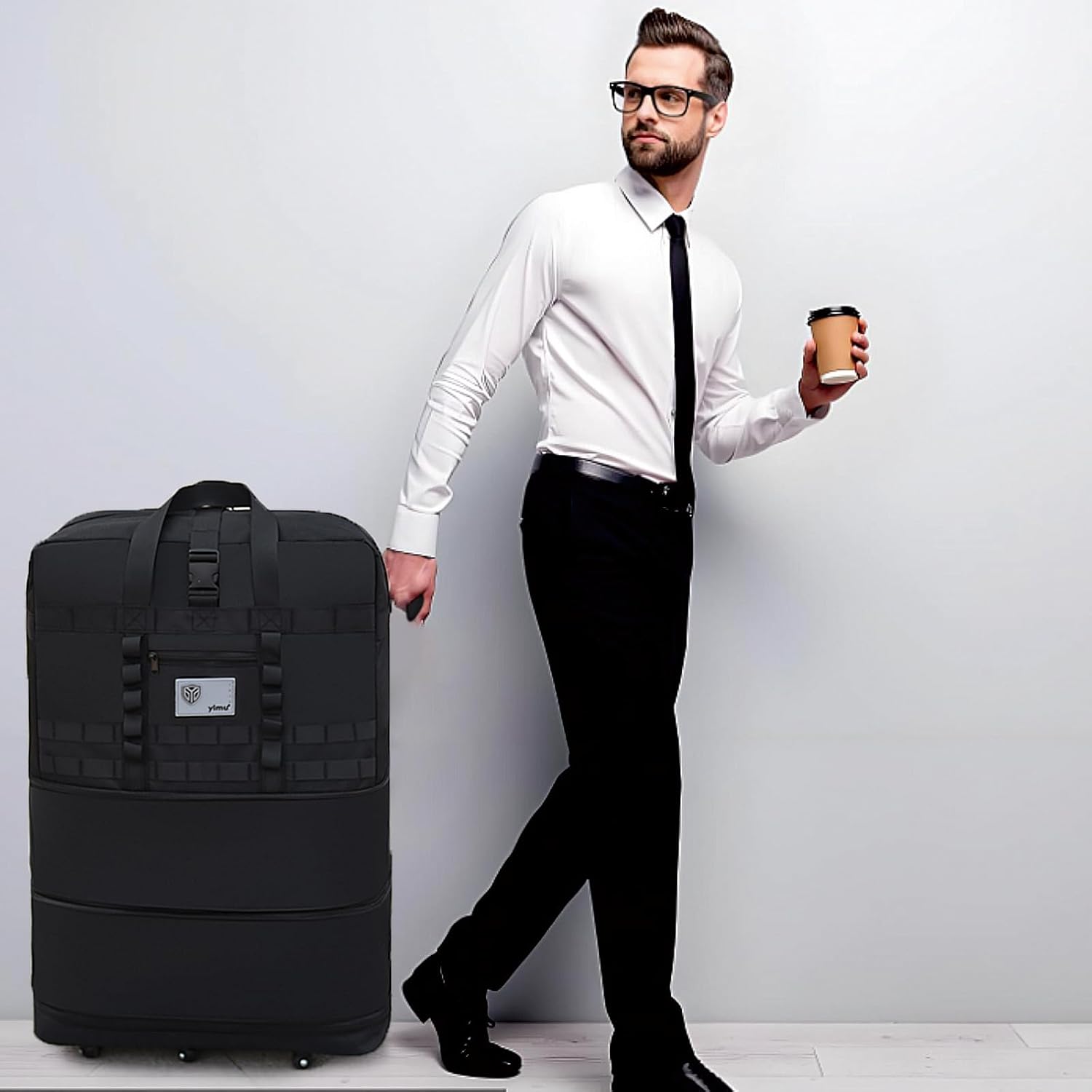 Foldable Suitcase, Luggage Bag with Swivel Wheels, Large-Capacity Expandable Travel Suitcase, Waterproof Foldable Luggage for Both Men And Women(Black) - Image 5