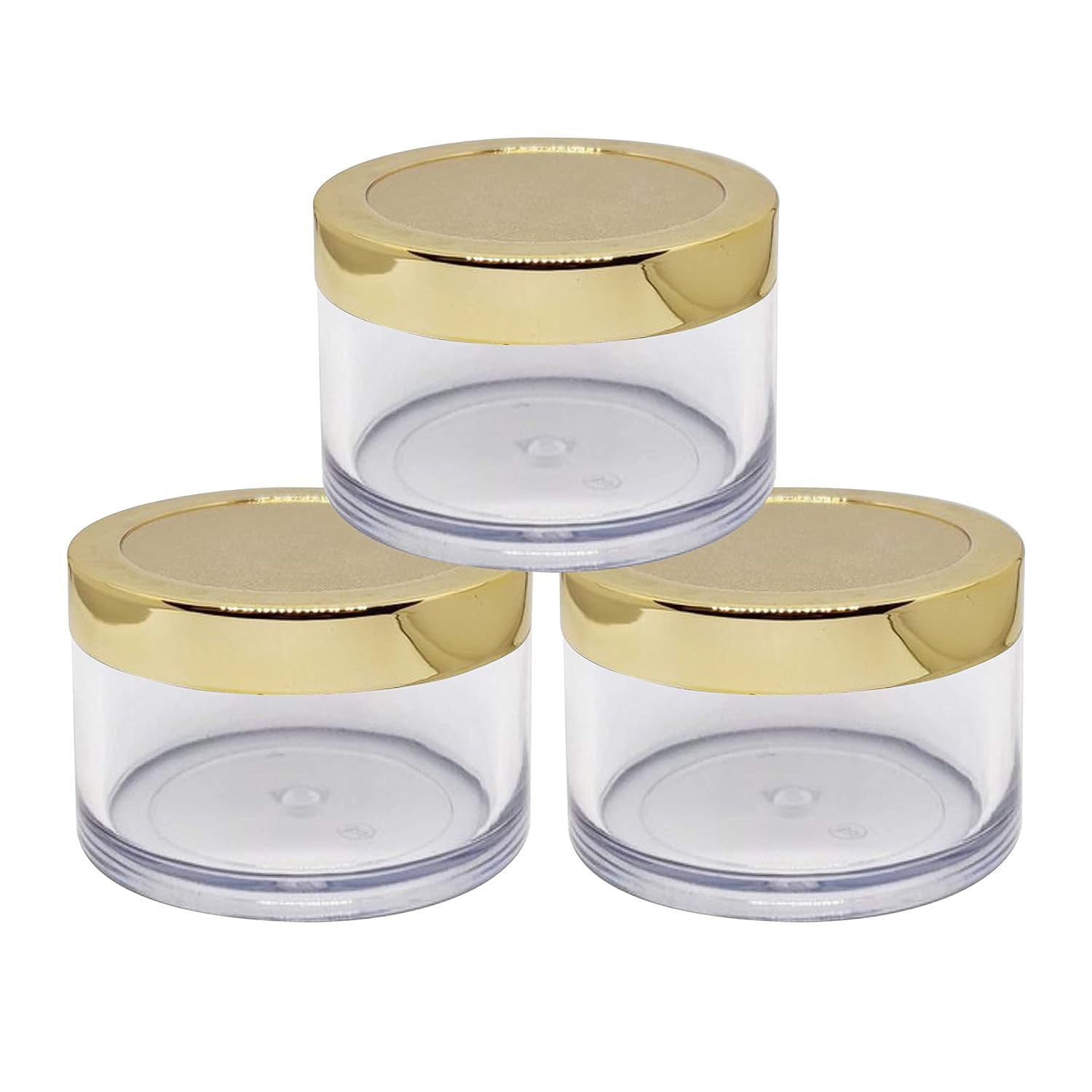 SHREE MAHA 25gm empty acyralic container (gold cap)(Pack of 5) Acrylic Shan Jar with Gold Lid, for Creams/DIY Skin Care,Gels & Lip Balms Multi Purpose-image-12
